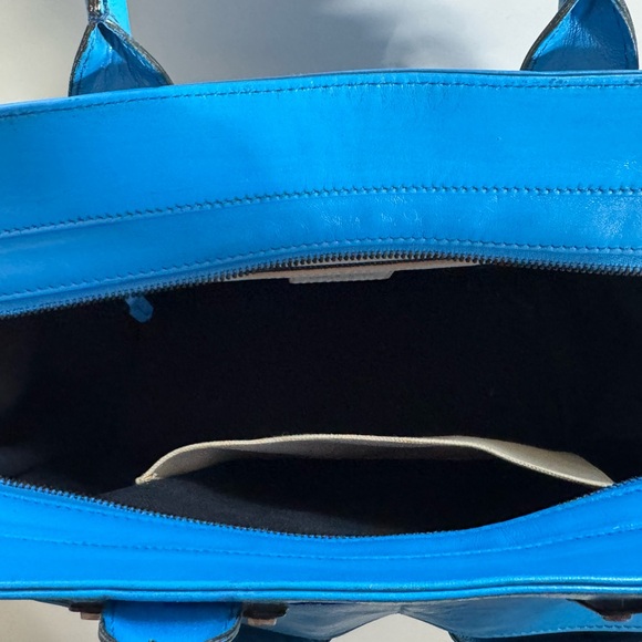 Rag & Bone Pilot Bag Large Blue Leather Work Tote - Picture 5 of 6